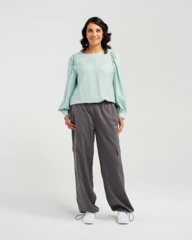 BWJ8771-Top-Soft sage-BWY8719-Pant-Grey-Front Tuck